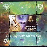 Chad 2009 Europa - Year of Astronomy #4 (Galileo) individual perf deluxe sheet unmounted mint. Note this item is privately produced and is offered purely on its thematic appeal