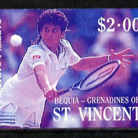 St Vincent - Bequia 1988 International Tennis Players $2 (Gabriela Sabatini) imperf progressive proof in blue & magenta only unmounted mint*