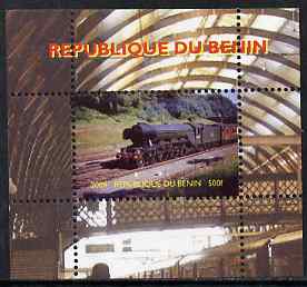 Benin 2009 Steam Locomotives #1 individual perf deluxe sheet unmounted mint. Note this item is privately produced and is offered purely on its thematic appeal