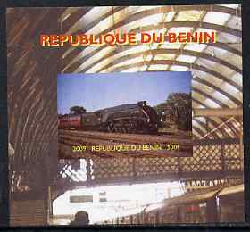 Benin 2009 Steam Locomotives #2 individual imperf deluxe sheet unmounted mint. Note this item is privately produced and is offered purely on its thematic appeal