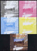 Benin 2009 Steam Locomotives #2 individual deluxe sheet - the set of 5 imperf progressive proofs comprising the 4 individual colours plus all 4-colour composite, unmounted mint
