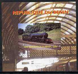 Benin 2009 Steam Locomotives #4 individual imperf deluxe sheet unmounted mint. Note this item is privately produced and is offered purely on its thematic appeal