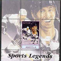 Angola 2000 Sports Legends - Wayne Gretzky (Ice Hockey) perf deluxe souvenir sheet unmounted mint