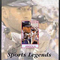 Angola 2000 Sports Legends - Derek Jeter (Baseball) imperf deluxe souvenir sheet unmounted mint