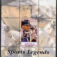 Angola 2000 Sports Legends - Derek Jeter (Baseball) perf deluxe souvenir sheet unmounted mint