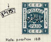 Jordan 1920 Palestine 2m blue-green with OS of Postage joined (position 138) mounted mint SG 10var