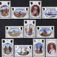 Falkland Islands 1983 150th Anniversary of British Administration definitive perf set of 11 unmounted mint, SG 439-49