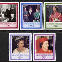 South Georgia & the South Sandwich Islands 1986 60th Birthday of QEII perf set of 5 unmounted mint, SG 153-57