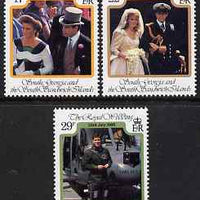 South Georgia & the South Sandwich Islands 1986 Royal Wedding (Prince Andrew & Miss Sarah Ferguson) perf set of 3 unmounted mint, SG 158-60