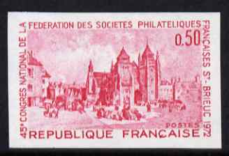 France 1972 45th French Federation of Philatelic Societies imperf unmounted mint, as SG 1968 (Yv 1718)