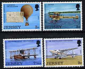 Jersey 1973 Jersey Aviation History perf set of 4 unmounted mint, SG 89-92