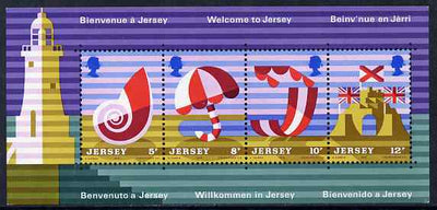 Jersey 1975 Jersey Tourism perf m/sheet of 4 values unmounted mint, SG MS128