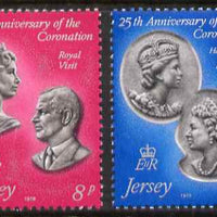 Jersey 1978 25th Anniversary of Coronation perf set of 2 unmounted mint, SG 195-96