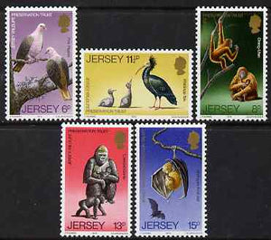 Jersey 1979 Wildlife Preservation Trust (3rd series) perf set of 5 unmounted mint, SG 217-21