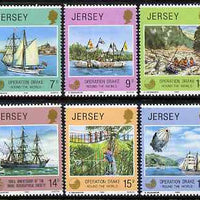 Jersey 1980 Operation Drake & 150th Anniversary of Royal Geographical Society perf set of 6 unmounted mint, SG 238-43