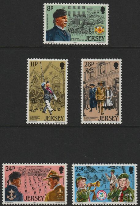 Jersey 1982 Youth Organisations perf set of 5 unmounted mint, SG 299-303