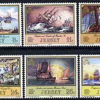 Jersey 1983 Jersey Adventurers (1st Series), 250th Birth Anniversary of Philippe de Carteret perf set of 6 unmounted mint, SG 304-09