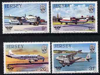 Jersey 1984 40th Anniversary of International Civil Aviation Organization perf set of 4 unmounted mint, SG 340-43