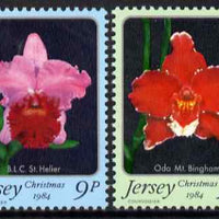 Jersey 1984 Christmas - Jersey Orchids perf set of 2 unmounted mint, SG 350-51