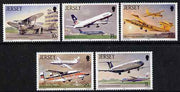 Jersey 1987 50th Anniversary of Jersey Airport perf set of 5 unmounted mint, SG 409-13