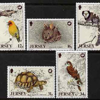 Jersey 1988 Wildlife Preservation Trust (5th series) perf set of 5 unmounted mint, SG 447-51