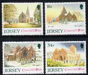 Jersey 1988 Christmas - Jersey Parish Churches (1st series) perf set of 4 unmounted mint, SG 458-61