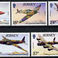 Jersey 1990 50th Anniversary of Battle of Britain perf set of 5 unmounted mint, SG 530-34
