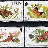 Jersey 1991 Butterflies & Moths perf set of 4 unmounted mint, SG 554-57