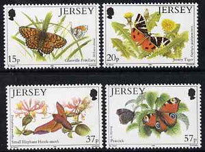 Jersey 1991 Butterflies & Moths perf set of 4 unmounted mint, SG 554-57