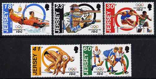 Jersey 1994 Centenary of International Olympic Committee perf set of 5 unmounted mint, SG 665-69