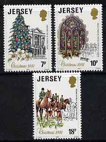 Jersey 1981 Christmas set of 3 unmounted mint, SG 286-88