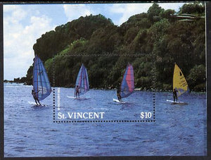 St Vincent 1988 Tourism m/sheet Windsurfers unmounted mint SG MS 1136a