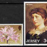 Jersey 1986 Jersey Lilies set of 2 unmounted mint, SG 380-81