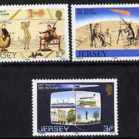 Jersey 1986 Appearance of Halley's Comet set of 3 unmounted mint, SG 383-85