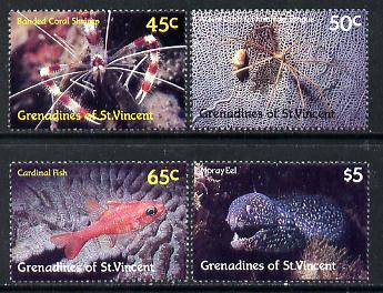 St Vincent - Grenadines 1987 Marine Life set of 4 unmounted mint, SG 542-45 (gutter pairs available pro-rata)