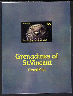 St Vincent - Grenadines 1987 Marine Life m/sheet (Puffer Fish) unmounted mint SG MS 546