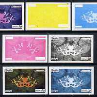 Staffa 1974 Butterflies & Scout Anniversary 2p (Garden Tiger) set of 7 imperf progressive colour proofs comprising the 4 individual colours plus 2, 3 and all 4-colour composites unmounted mint