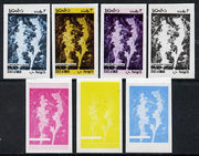 Oman 1973 Orchids (With Scout Emblems) 2b (Creeping Lady's Tresses) set of 7 imperf progressive colour proofs comprising the 4 individual colours plus 2, 3 and all 4-colour composites unmounted mint