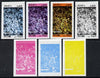 Oman 1973 Orchids (With Scout Emblems) 5b (Broad Helleborine) set of 7 imperf progressive colour proofs comprising the 4 individual colours plus 2, 3 and all 4-colour composites unmounted mint