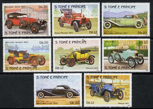 St Thomas & Prince Islands 1983 History of Motoring set of 8, unmounted mint, Mi 852-59