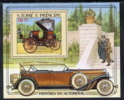 St Thomas & Prince Islands 1983 History of Motoring m/sheet, unmounted mint, Mi BL 137
