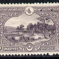 Turkey 1920 Bridge Over Sweet Waters of Europe 10pi lilac with four-hole diamond security specimen punch from the single file-copy sheet of 100 from the Bradbury Wilkinson sample book.,The original sheet was carefully removed pres……Details Below