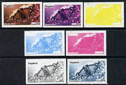 Nagaland 1974 Butterflies 20c (Camberwell Beauty) set of 7 imperf progressive colour proofs comprising the 4 individual colours plus 2, 3 and all 4-colour composites unmounted mint