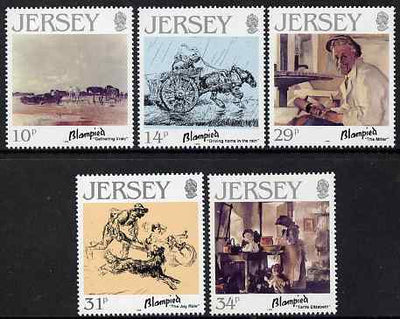 Jersey 1986 Birth Cent of Edmund Blampied (artist) set of 5 unmounted mint, SG 397-401
