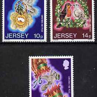 Jersey 1986 Christmas - International Year of Peace set of 3 unmounted mint, SG 402-04