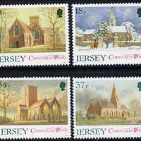 Jersey 1990 Christmas - Jersey Parish churches (2nd series) set of 4 unmounted mint, SG 535-38