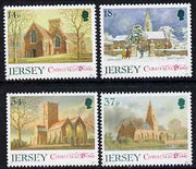 Jersey 1990 Christmas - Jersey Parish churches (2nd series) set of 4 unmounted mint, SG 535-38