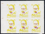 Cinderella - Great Britain 1971 Exeter Emergency Delivery Service 2.5p-6d labels depicting Gilbert set of 6 opt'd Postage Due 1p to 40p unmounted mint