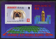 Jersey 1994 'Hong Kong 94' International Stamp Exhibition - Chinese Year of the Dog perf m/sheet unmounted mint, SG MS649