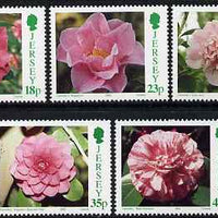 Jersey 1995 Camelias set of 5 unmounted mint, SG 693-97